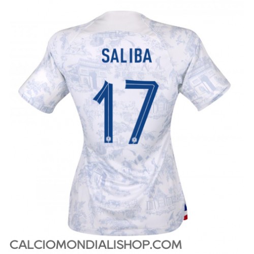 Maglie da calcio Francia William Saliba #17 Seconda Maglia Femminile Mondiali 2022 Manica Corta